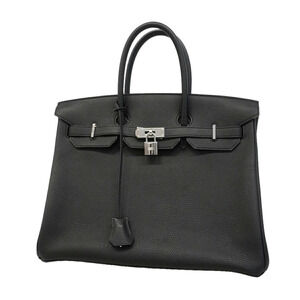 Hermes Birkin 35 Togo Black Handbag with T Stamp (Women's)